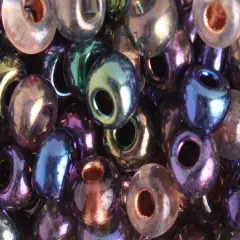 John Bead 2/0 Assorted Czech Glass Seed Beads, 500g Metallic Iridescent