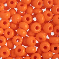 John Bead 32/0 Opaque Czech Glass Seed Beads, 250g Orange