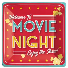 Movie Night 10" Square Plates, 20ct