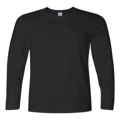 Gildan&reg; Softstyle Crewneck Long Sleeve T-Shirt Black