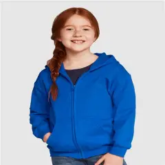 Gildan&reg; Heavy Blend Youth Full-Zip Hooded Sweatshirt Royal