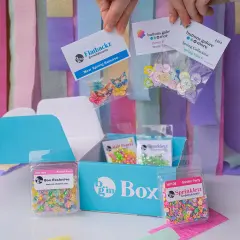 Buttons Galore Seasonal Craft Box- Spring Pastel Craft Supplies Sequins Kit