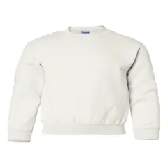 Gildan&reg; Heavy Blend Youth Crew Neck Long Sleeve Sweatshirt White