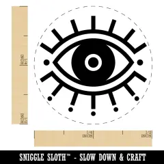 Evil Eye Nazar Charm Self-Inking Rubber Stamp Ink Stamper for Stamping Crafting Planners Black