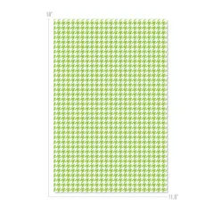 Happy Crafters Houndstooth 11.8" x 18" Sheet Green and White