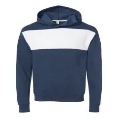 JERZEES&reg; Nublend Billboard Hooded Sweatshirt Indigo heather/ whit