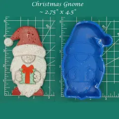 Christmas Gnome with Present Silicone Freshie Mold
