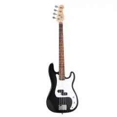 Full Size 4 String Electric Bass Guitar with Strap Bag-Black