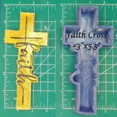 Faith Cross Silicone Freshie Mold