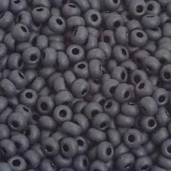 John Bead 8/0 Opaque Czech Glass Seed Beads, 500g Black Matte
