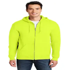 Gildan&reg; Heavy Blend Long Sleeve Full-Zip Hooded Sweatshirt Safety green
