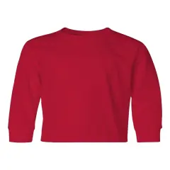 JERZEES&reg; Dri-Power Youth Long Sleeve Crewneck T-Shirt True red