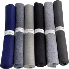 FabricLA Craft Felt Rolls 6 Pieces - 12" X 18" Inches Assorted Color Non-Woven Soft Felt Material - Acrylic Felt Roll for DIY Craftwork, Sewing and Patchwork - Colorful Grays