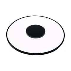 Nuvo 31.5w 17" Flush Mount LED Fixture Round Shape in Black Finish Warm White