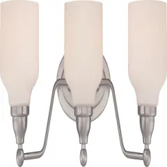 Kirk 3-Light Wall Mounted Vanity & Wall Light Fixture in Polished Nickel