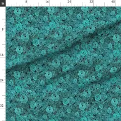 Various Fabrics by the Yard or Fat Quarter Water Summer Sea Turquoise Blue Oceans Underwater World Ocean Creature Shell Watercolor Custom Printed Fabric by Spoonflower