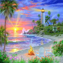 Sunsout Honeymoon Sunset 500 pc Jigsaw Puzzle 69738