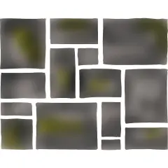 Flagstone Wall Stencil | 2624 by Designer Stencils | Pattern Stencils |