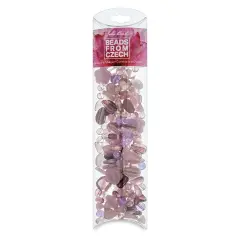 John Bead Czech Glass Bead Mix - Eggplant Souffle, 100 g