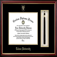 Tulane University 11w x 8.5h Tassel Box and Diploma Frame