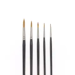 Blick Pointed Scholastic Brush - Round, Short Handle, Set of 5