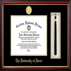 University of Akron 11w x 8.5h Tassel Box and Diploma Frame