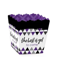 Big Dot of Happiness Purple Grad - Best is Yet to Come - Party Mini Favor Boxes - PurpleGraduation Party Treat Candy Boxes - Set of 12