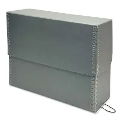 Lineco Archival Document Storage Case - Blue Gray, 12-1/2" x 10-1/2" x 5"
