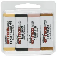 Enkaustikos Hot Sticks Encaustic Paints - Set of 4, Warm Colors, 13 ml Sticks