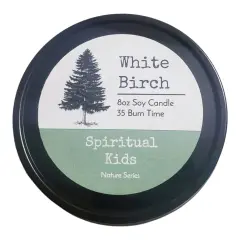 White Birch 8oz Black Tin Soy Candle Hand Poured with Fragrant/Essential Oils! | 35-40 Hour Burn Time | Holiday Candle | Woodsy Candle |