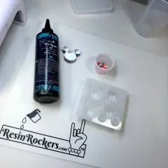Resin Rockers Official White Workspace Mat