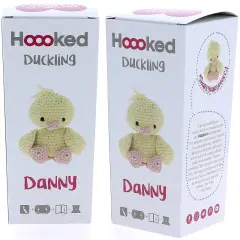 Multipack of 2 - Hoooked Duckling Danny Yarn Kit W/Eco Barbante Yarn-Yellow & Peach