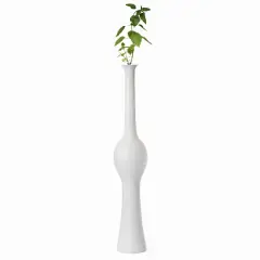 Unique Style 58.75 inch Tall Floor Vase for Entryway, Dining, or Living Room Decor, Elegant White Ceramic Tall Vase with Intricate Design, Contemporary Home Accent Piece, Modern Decorative Pottery