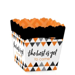 Big Dot of Happiness Orange Grad - Best is Yet to Come - Party Mini Favor Boxes - OrangeGraduation Party Treat Candy Boxes - Set of 12
