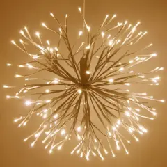 24" White Starburst Lighted Branches, Warm White LED, Twinkle Lights: Illuminate Your Space with LED Starburst Branch Lights