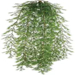 46" Hanging Sprengeri Ivy Vine Bush with Lifelike Real Touch Green Fronds | UV Resistant | Indoor/Outdoor Use | Faux Greenery | Patio & Garden | Home & Office Decor, Floral Home by Artificial Flowers