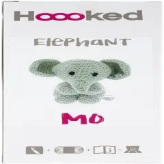 Hoooked Amigurumi DIY Kit W/Eco Barbante Yarn-Elephant Mo - Spring