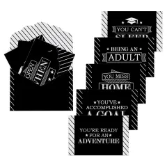 Big Dot of Happiness Graduation Cheers - High School or College Grad Cards Gift Box Kit - Open When Letters - Set of 8