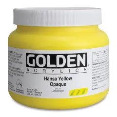 Golden Heavy Body Artist Acrylics - Hansa Yellow Opaque, 32 oz Jar