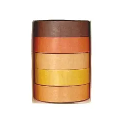 Wrapables Solid Color Washi Tape (Set of 5) Orange