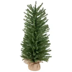 Northlight 3' Medium Scottsdale Pine Artificial Christmas Tree in Burlap Base - Unlit Green
