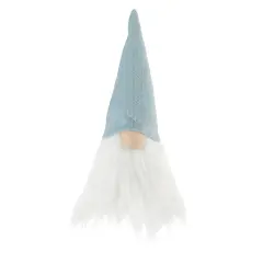 Northlight Plush Gnome with Pointy Hat Christmas Figure - 8" - Blue