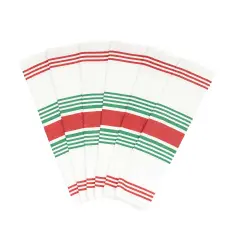 Striped Kitchen Towels Red & Green