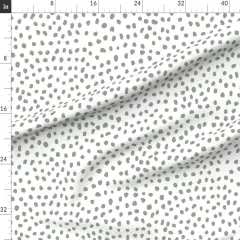 Various Fabrics by the Yard or Fat Quarter Minimal Green Dots Polka Scattered Custom Printed Fabric by Spoonflower