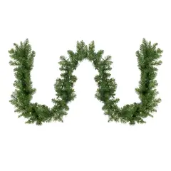 Northlight Pre-Lit Buffalo Fir Commercial Christmas Garland - 50' x 10" - Warm White LED Lights Green