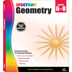 Spectrum Grades 6-8 Geometry Math Workbook, Mathematics Book for Kids Ages 11 to 14 Covering Geometric Shapes, Perimeter, Area, Volume, Angles, and More, Classroom or Homeschool Curriculum
