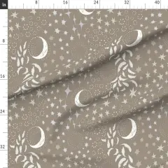 Various Fabrics by the Yard or Fat Quarter Nature Neutral Constellations Earth Tones Moon Celestial Sleep Custom Printed Fabric by Spoonflower
