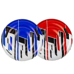 Pool Central Set of 2 Red and Blue Racing Saucers Inflatable Swimming Pool Floats, 28.5"D