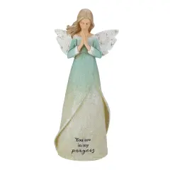 Roman Heavenly Blessings Collection "You Are in My Prayers" Angel Figurine - 8.5" Blue