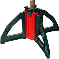 Northlight Christmas Tree Stand with Clamping System - For Real Live Trees Up To 10' Red